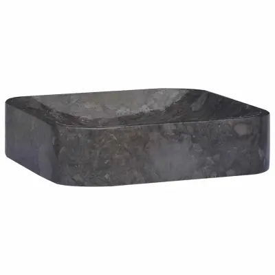 vidaXL Umivalnik črn 40x40x10 cm marmor