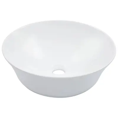 vidaXL Umivalnik 41x12,5 cm keramičen bel