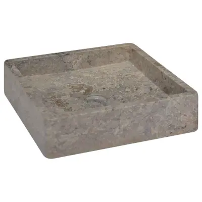 vidaXL Umivalnik siv 40x40x10 cm marmor