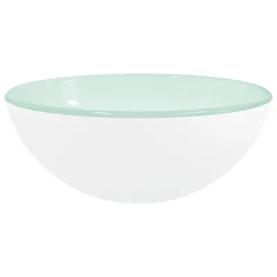 vidaXL Umivalnik kaljeno steklo 30x12 cm bel