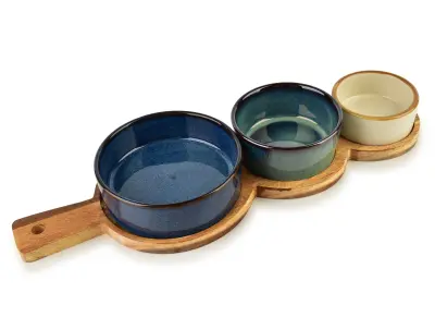 Deska za serviranje Les akacija Modern Kitchen 35x12 cm multikolor 1 kpl