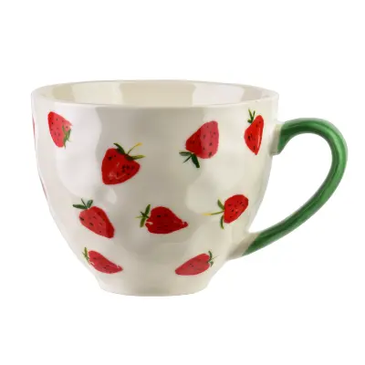 Skodelica porcelan TRUSCI 400 ml 11x15x9 cm rdeča 1 kos