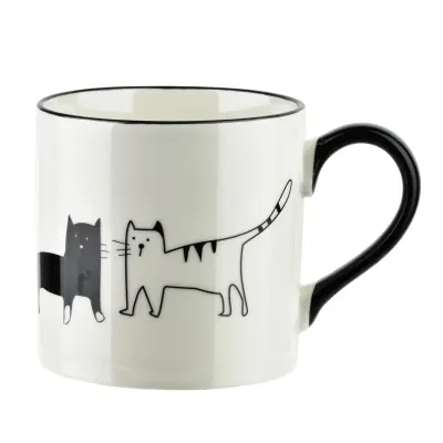 Skodelica porcelan Cottello Kubek 370ml 9x13x9 cm črna 1 kos