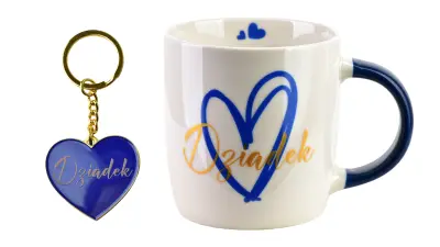 Skodelica porcelan Pr DZIADEK 350 ml 8,5x12x9 modra 1 kos