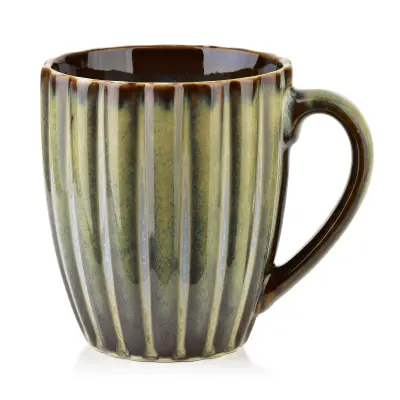 Skodelica porcelan Evie Green Kubek 360ml 8,7x11,5x10 cm zelena 1 kos