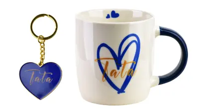 Skodelica porcelan TATA 350 ml 8,5x12x9 cm modra 1 kos