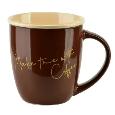 Skodelica porcelan Hendia 330ml 9x13x10 cm rjava 1 kos