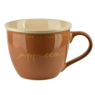 Skodelica porcelan Hendia Jumbo 11,5x15,5x9 cm rjava 1 kos