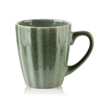 Skodelica keramika Basic Nature Kubek 11x7,5x8,5 cm zelena 1 kos