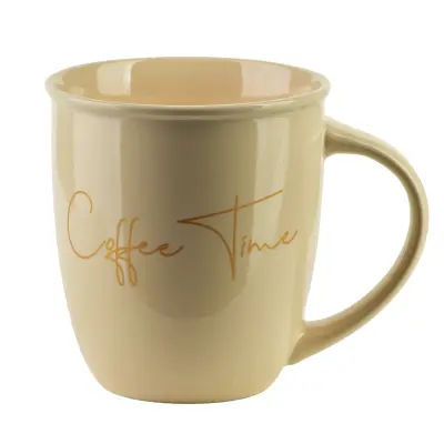 Skodelica porcelan Hendia Coffee Time 330ml 9x13x10cm bež 1 kos