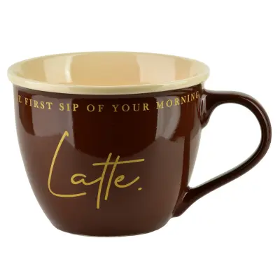 Skodelica porcelan Hendia Jumbo 11,5x15,5x9 cm temno rjava 1 kos