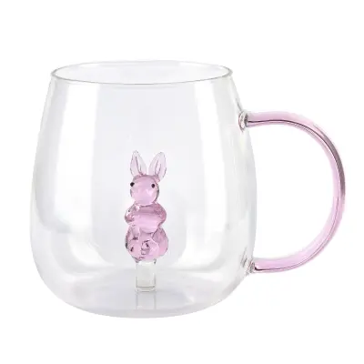 Skodelica steklo Peter Rabbit 400 ml 7,5x11,5x9,5 cm prozorna 1 kos