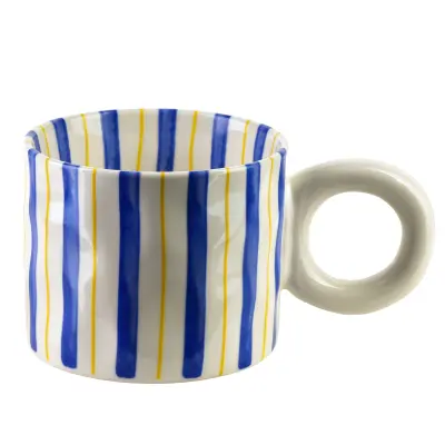 Skodelica porcelan RODI HTPC3787-SR 10x15,5x8 cm modro-rumena 1 kos