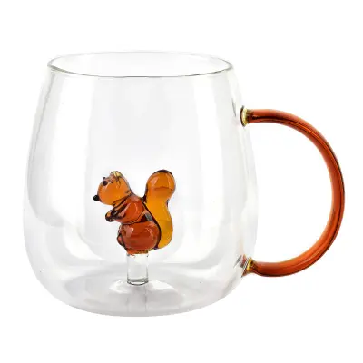 Skodelica steklo Peter Squirrel AW25 400ml 7,5x11,5x9,5 cm prozorna 1 kos