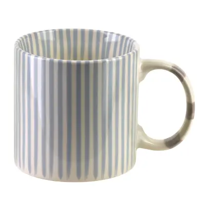 Skodelica porcelan Ronnie HTPC3749-SR 9x13x9 cm siva/modra 1 kos