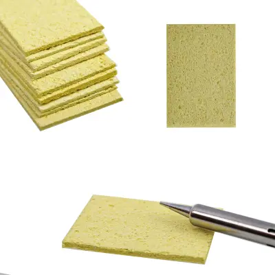 Rosfix Goba za Čiščenje Spajkalnih Konic – 50x35mm, 1 Kos | Debelina 2mm Pred, 5mm Po Namakanju