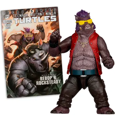 Figurica Teenage Mutant Ninja Turtles (Page Punchers) Bebop 5-palčna akcijski figurica s stripom McFarlane Toys