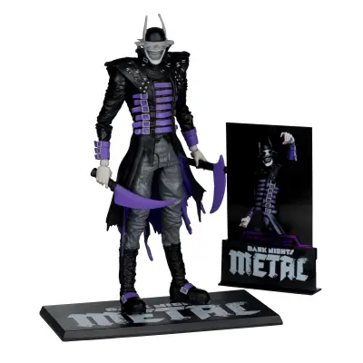 Figurica The Batman Who Laughs Črno-bela izdaja z zlatim nalepkom 7-palčna akcijski figurica McFarlane Toys