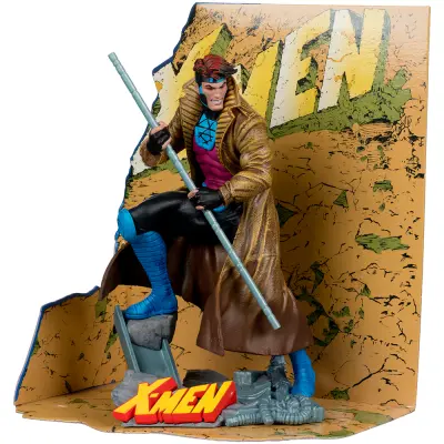 Figurica Marvel Gambit 1:10 merilo zbirateljski model s prizorom - McFarlane Toys