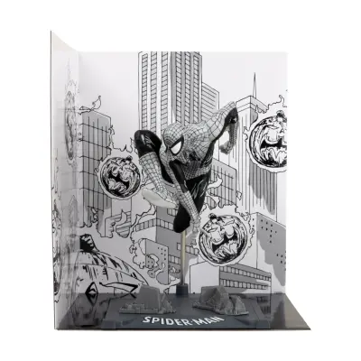 Figurica Spider-Man (Line Art) 1:10 merilo zbirateljski model s prizorom (Spider-Man #6) Gold Label McFarlane Toys