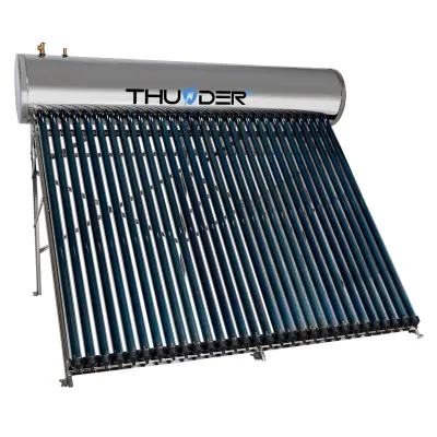 Tlačni solarni kolektor 300L KSC, 30 cevi, Heat-Pipe, nerjavno jeklo THUNDER®