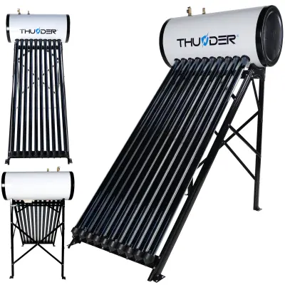 Tlačni solarni kolektor 100L, 10 cevi, Heat-Pipe, za 2 osebi THUNDER®