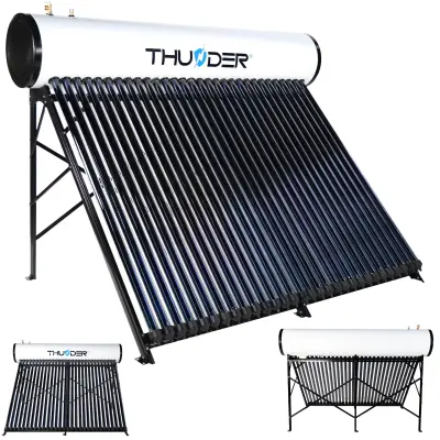 Solarni tlačni kolektor 300L EKO – 30 vakuumskih cevi, Heat-Pipe, inox – THUNDER®