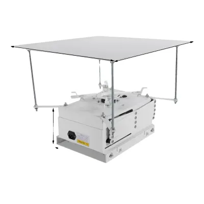 Nosilec za projektor, nastavljiva višina, daljinski upravljalnik, 50x50 cm, BELO