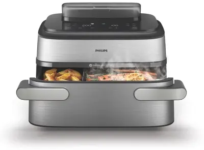 Cvrtnik na vroči zrak PHILIPS NA565/02, z mega košaro s paro serije 5000
