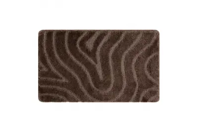 Kopalniška preproga SUPREME WAVES, valovi, nedrseča, mehka - rjava 60x100 cm