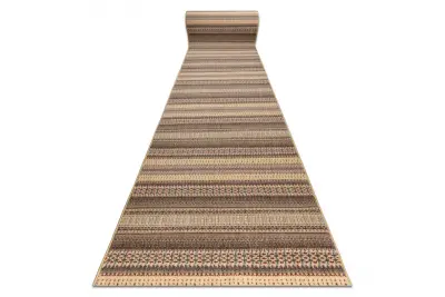 Volnena tekač DJOBIE 4533/101 Orientalski bež / rdeča 80 80x300 cm