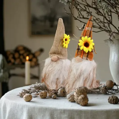 Jesenska skandinavska škrata s sončnico - 18 cm (2 kosa)