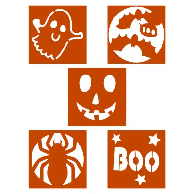 Set šablon za risannje- noč čarovnic - 5 kos