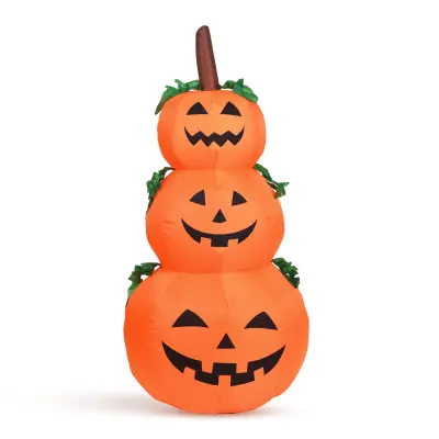 Napihljiva Halloween dekoracija – 3 buče z LED osvetlitvijo (120 cm)