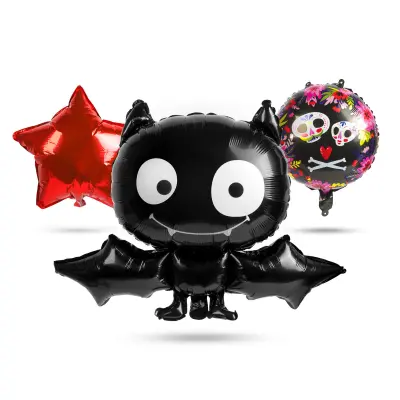 Halloween set balonov - netopir - 5 kos