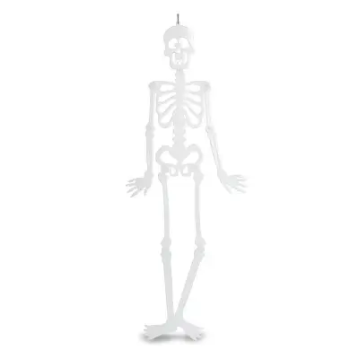 Fosforescentna dekoracija za noč čarovnic obesek - okostnjak - 90 x 40 cm