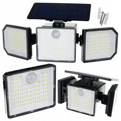167 LED 500lm solarna svetilka s senzorjem gibanja 1800mAh IP65 6000-6500K