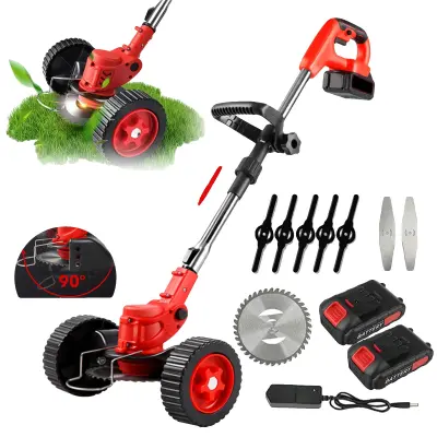 Električni kosilnica, 650W moč, 18000 RPM hitrost, 2 bateriji