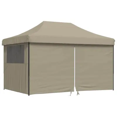 vidaXL Zabavni šotor Taupe 292 x 440 x 315 cm Oxford tkanina