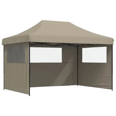 vidaXL Zabavni šotor Taupe 279 x 410 x 315 cm Oxford tkanina