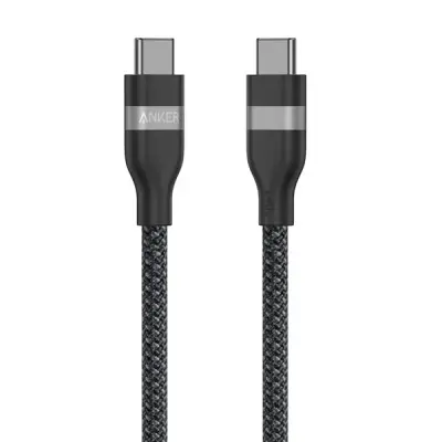 Pleten kabel ANKER USB-C na USB-C, 240 W 0,9 m, črn