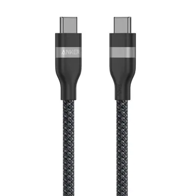 Pleten kabel ANKER USB-C na USB-C, 1,8 m, črn
