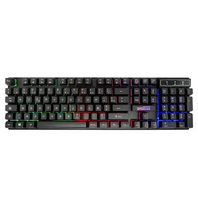Amstrad, Žična igralna tipkovnica Pro z RGB osvetlitvijo 1,3 m, Črna