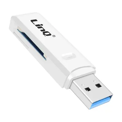 LinQ, Čitalnik SD in micro SD kartic USB 3.0 priključek Hitrost do 5 Gbps, Bela