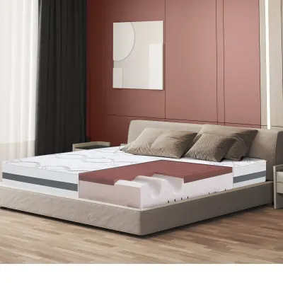 The White Stone Vzmetnica Memory Pena 90x180 cm Višina 27 cm | Hipoalergena in Zračna Prevleka | Ortopedske Prilagodljive Lastnosti | Srednje-Trda