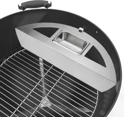 Komplet za dimljenje za žar 67 cm s posodo za vodo, BBQ Kettle Smoker Kit iz nerjavečega jekla za počasno pečenje mesa