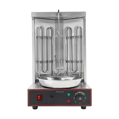 Električna Shawarma žar naprava, 3000W moč, avtomatska rotacija, srebrna