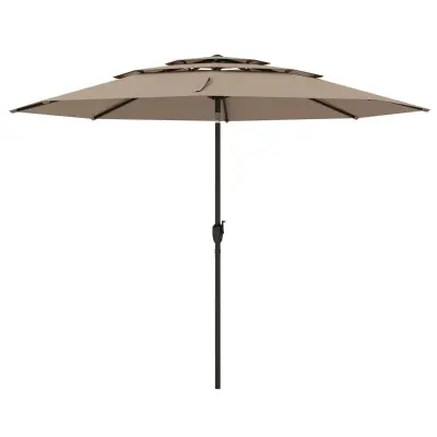 Vrtni dežnik s prezračevalnim sistemom Nastavljiv 300 cm Dežnik za teraso