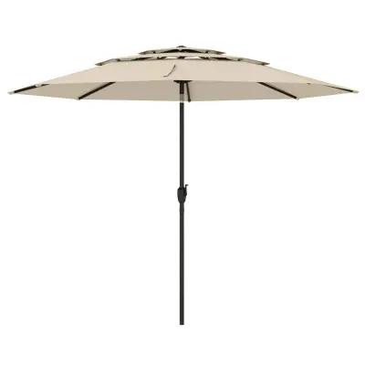 Vrtni dežnik s prezračevalnim sistemom Nastavljiv 300 cm Dežnik za teraso