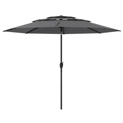 Vrtni dežnik s prezračevalnim sistemom Nastavljiv 300 cm Dežnik za teraso